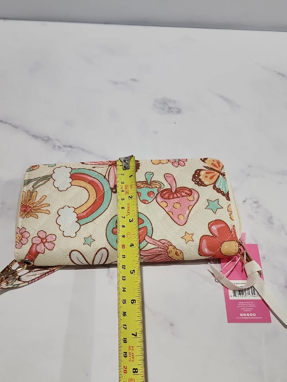 Simply Southern Colorful Retro Rainbow Wristlet Wallet